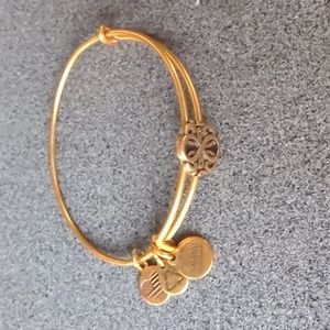 Gold Alex and Ani Path of Life Bangle